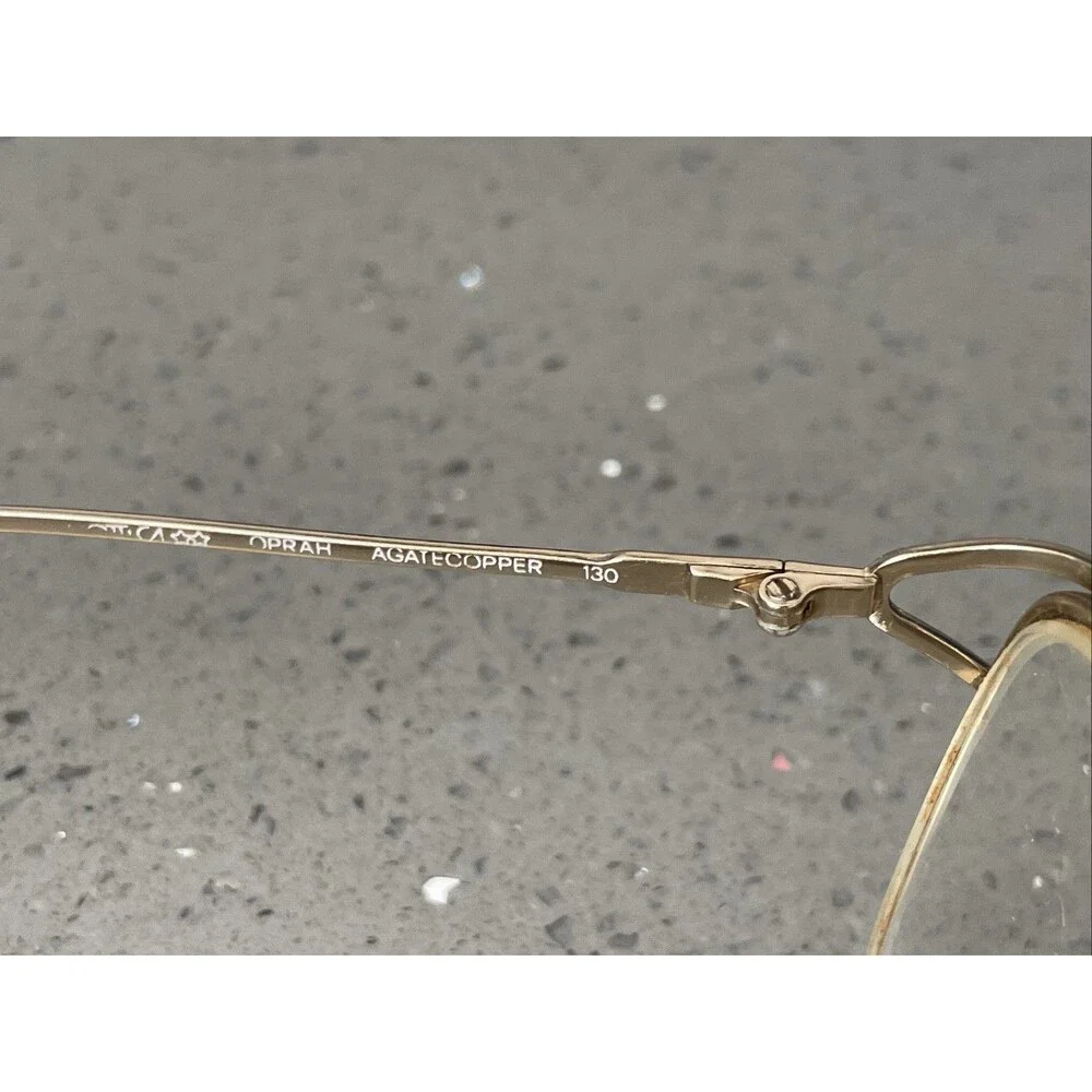 Luxottica GEP Oprah Agatecopper Eyeglasses Frames ONLY 57-18-130 half rim gold